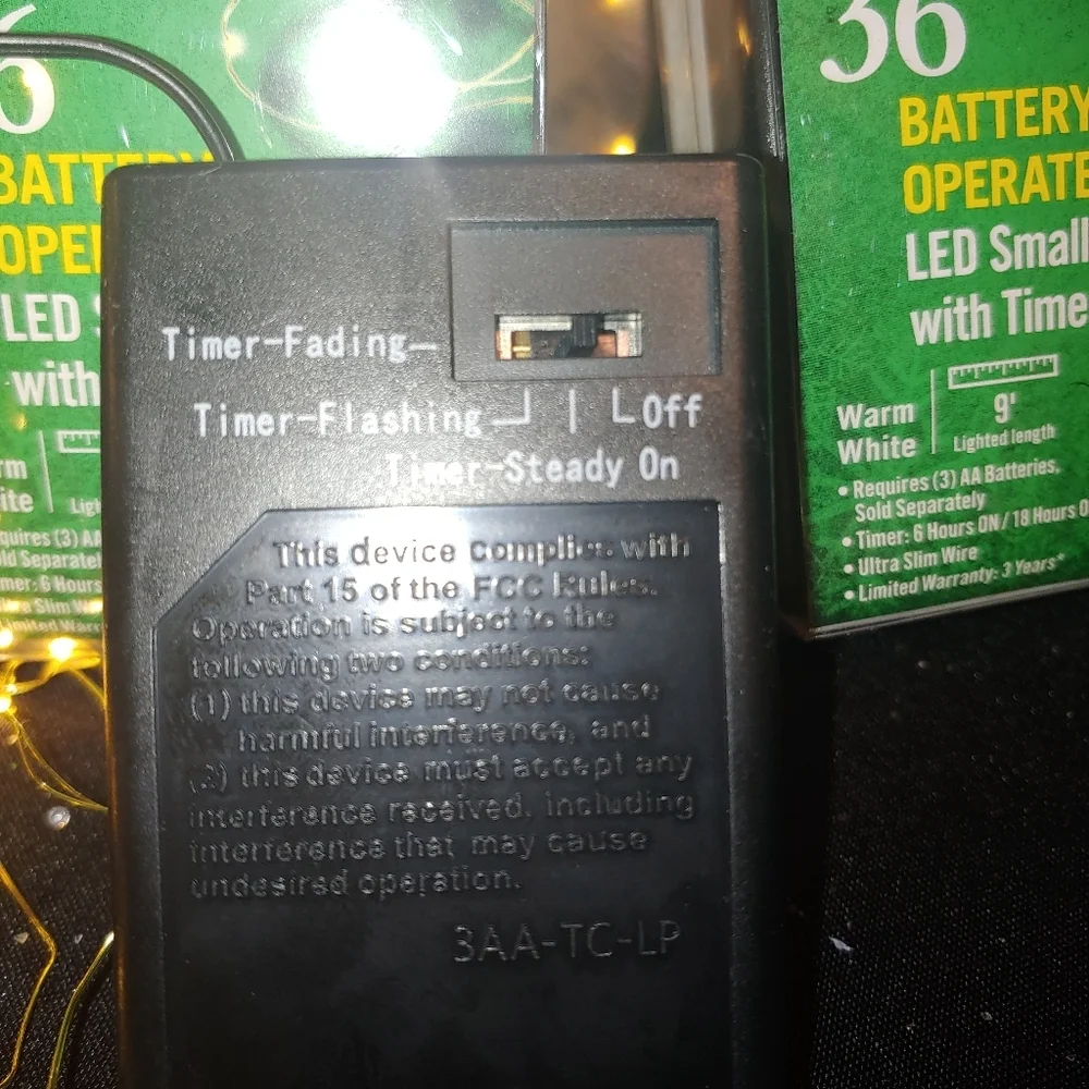 3 Packs (36) Battery Operated Led Lights /Timer